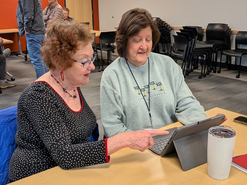 Volunteer helping