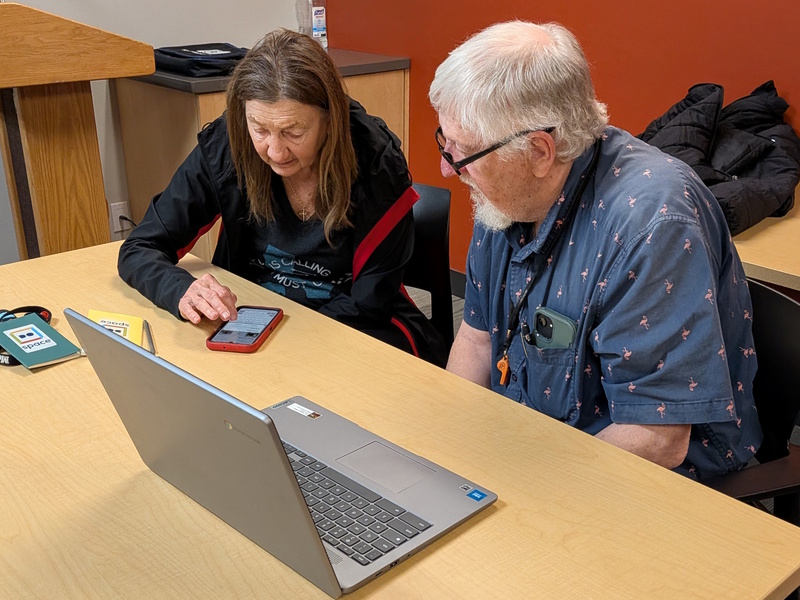 Volunteer helping