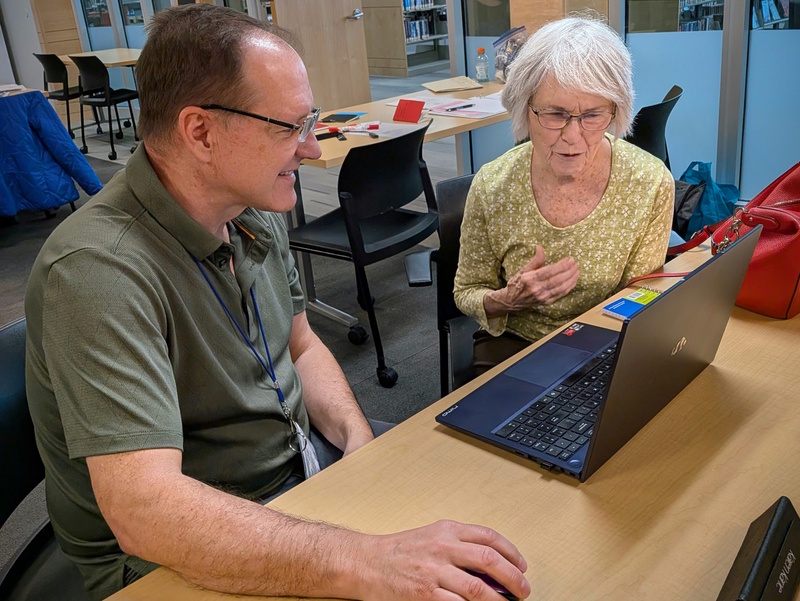 Volunteer helping